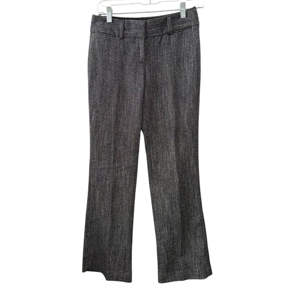 Ann Taylor LOFT 00P Black White Tweed Marisa Trouser Pants Petite Career Work